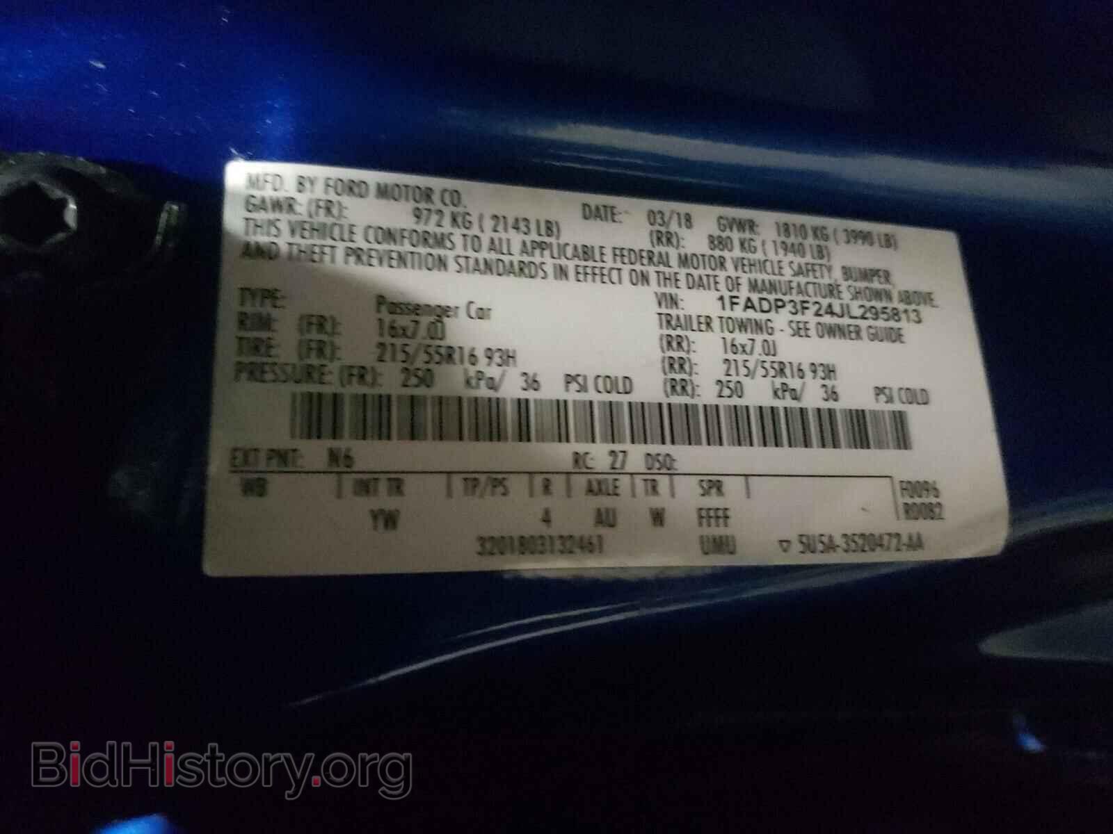 2018 FORD FOCUS - VIN: 1FADP3F24JL295813 - Фото 10