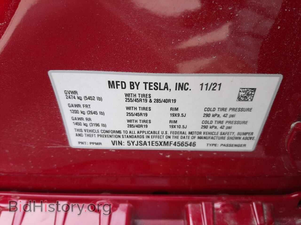 2021 TESLA MODEL S - VIN: 5YJSA1E5XMF456546 - Photo 10