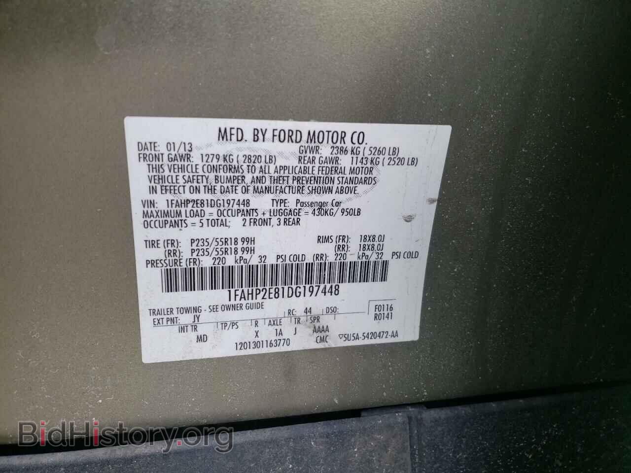 2013 FORD TAURUS - VIN: 1FAHP2E81DG197448 - Photo 10