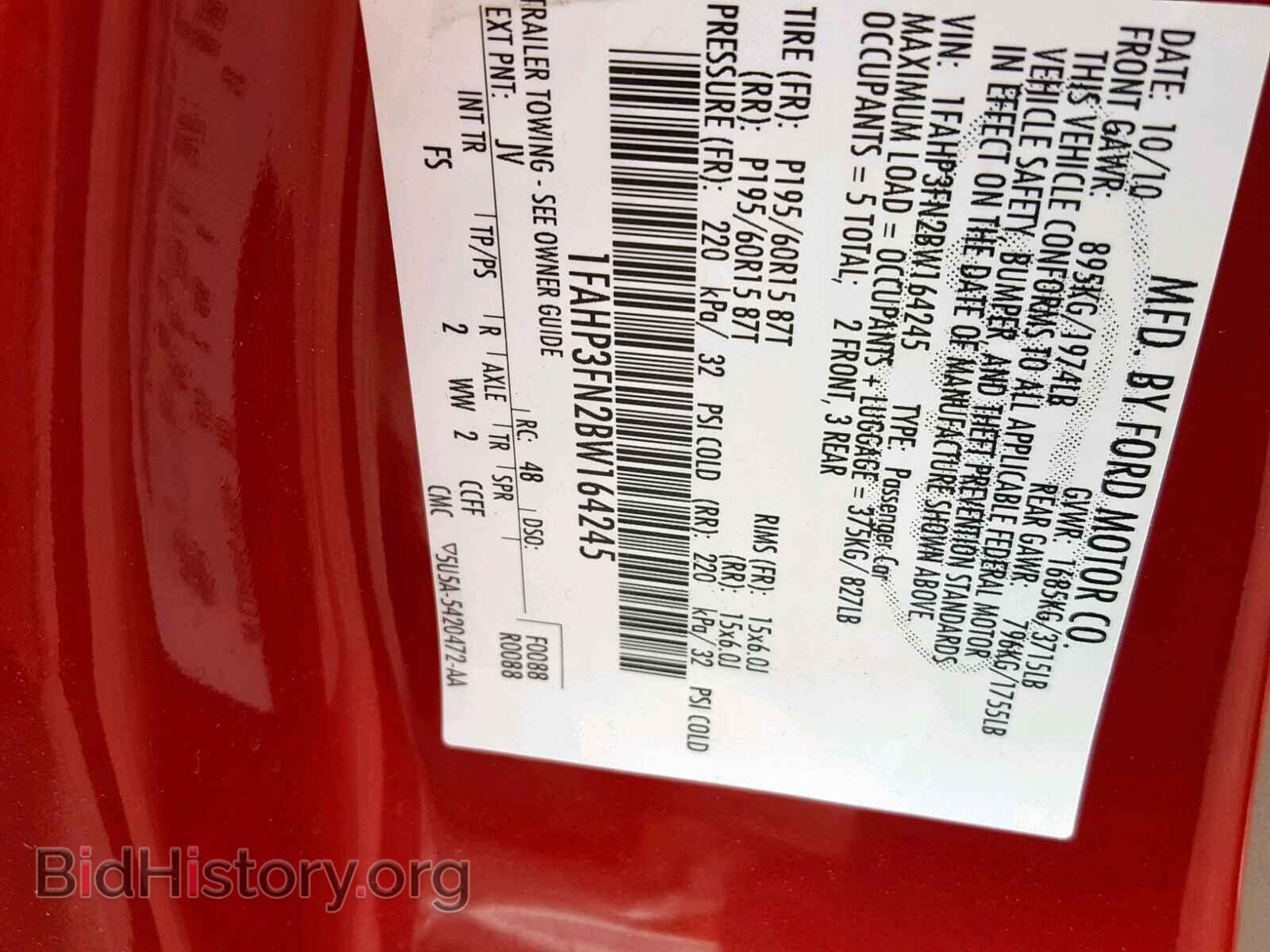 2011 FORD FOCUS SE - VIN: 1FAHP3FN2BW164245 - Фото 10