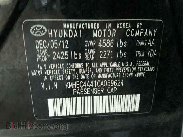 2012 HYUNDAI SONATA - VIN: KMHEC4A41CA059624 - Фото 10