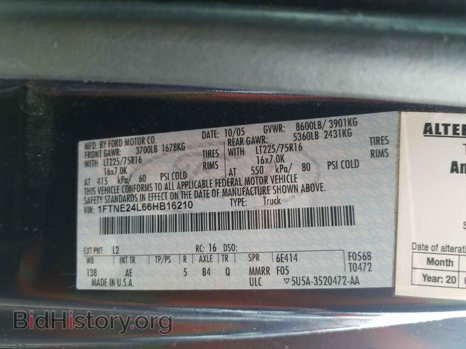 2006 FORD ECONOLINE - VIN: 1FTNE24L66HB16210 - Photo 10
