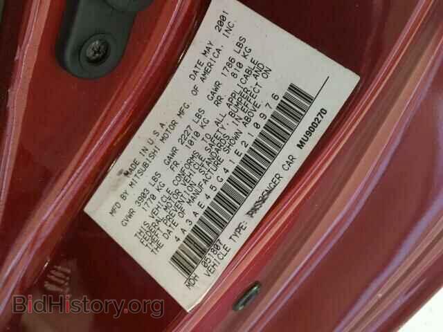 2001 MITSUBISHI ECLIPSE - VIN: 4A3AE45G41E210976 - Photo 10