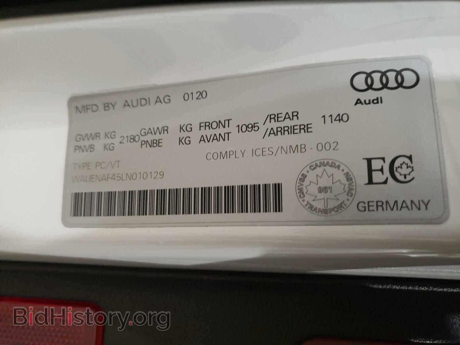 2020 AUDI A4 - VIN: WAUENAF45LN010129 - Фото 10