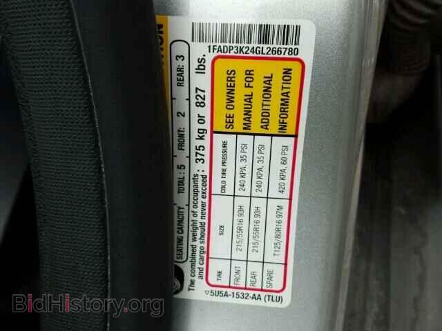 2016 FORD FOCUS - VIN: 1FADP3K24GL266780 - Фото 10