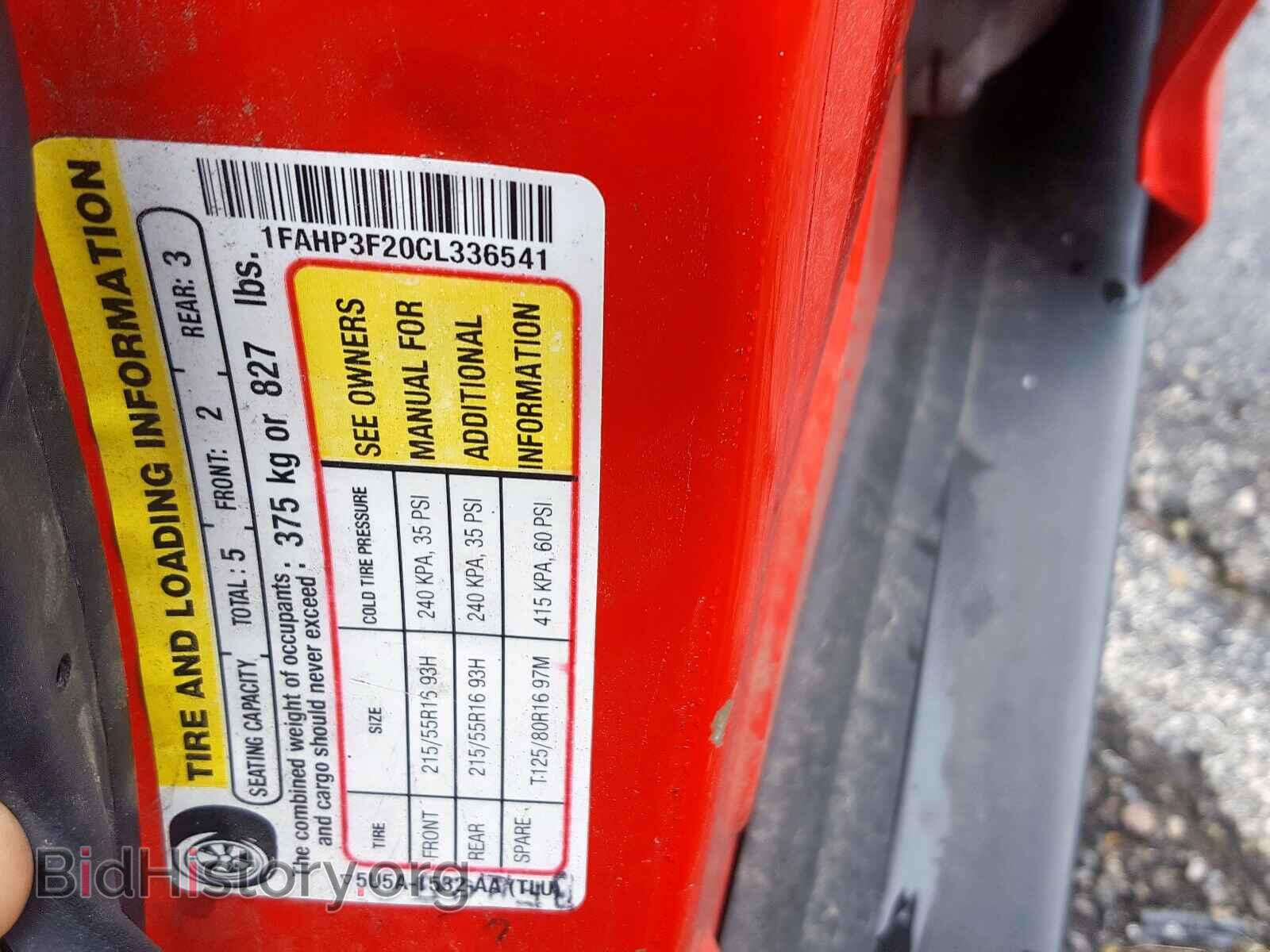 Photo 1FAHP3F20CL336541 - FORD FOCUS 2012