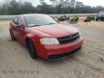 2013 Dodge AVENGER Avenger SE, красный — VIN 1C3CDZAB9DN589522, Copart