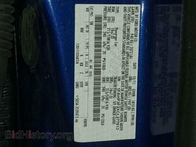 2012 FORD FOCUS - VIN: 1FAHP3F2XCL277613 - Фото 10