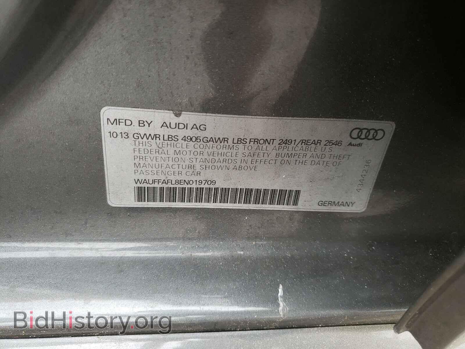 2014 AUDI A4 - VIN: WAUFFAFL8EN019709 - Фото 10