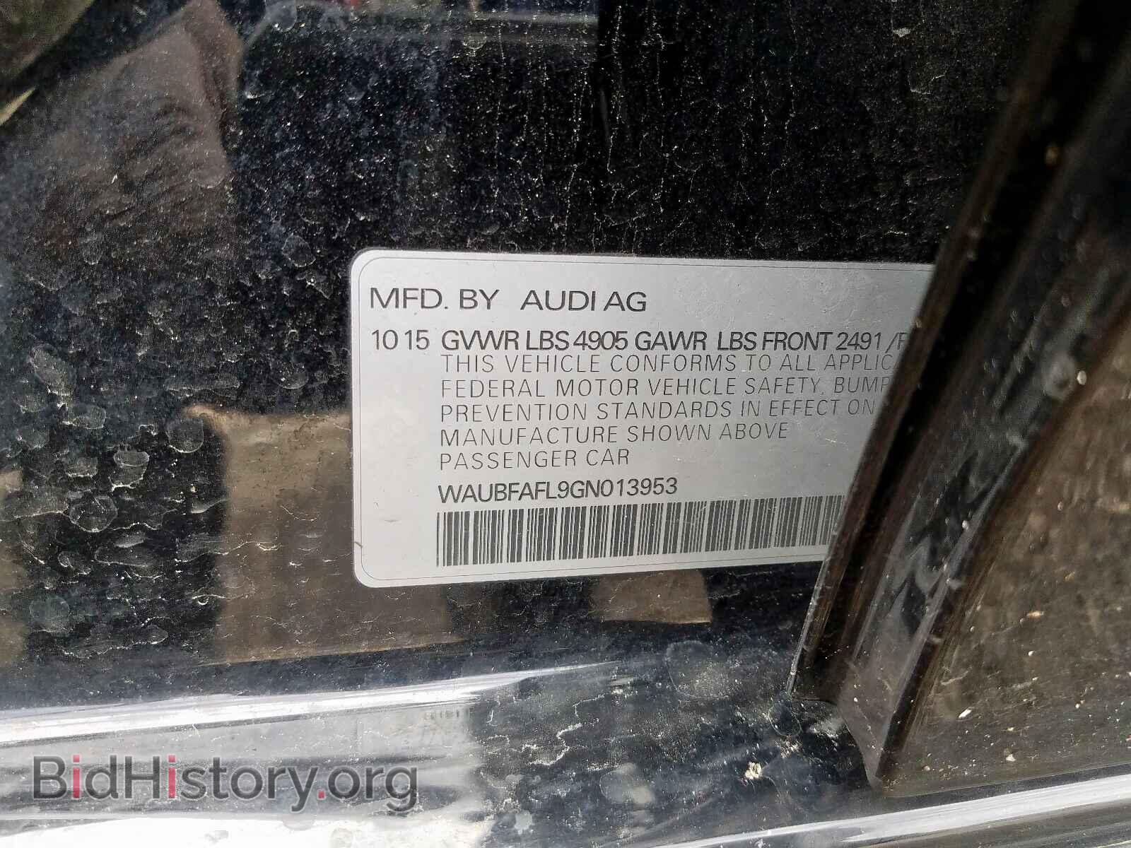 2016 AUDI A4 - VIN: WAUBFAFL9GN013953 - Фото 10