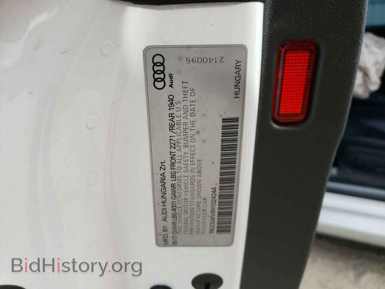 2017 AUDI TT - VIN: TRUC5AFVXH1024244 - Фото 13