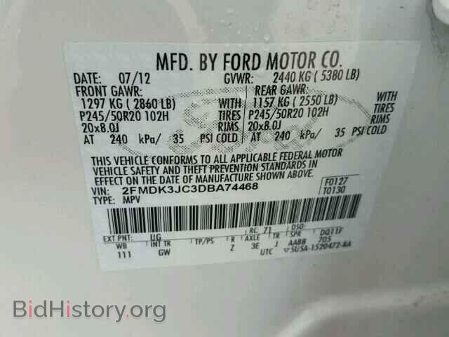 2013 FORD EDGE - VIN: 2FMDK3JC3DBA74468 - Photo 10