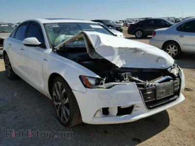 2013 Audi A6 A6 Premium, white — VIN WAUGGAFC7DN010760, Copart