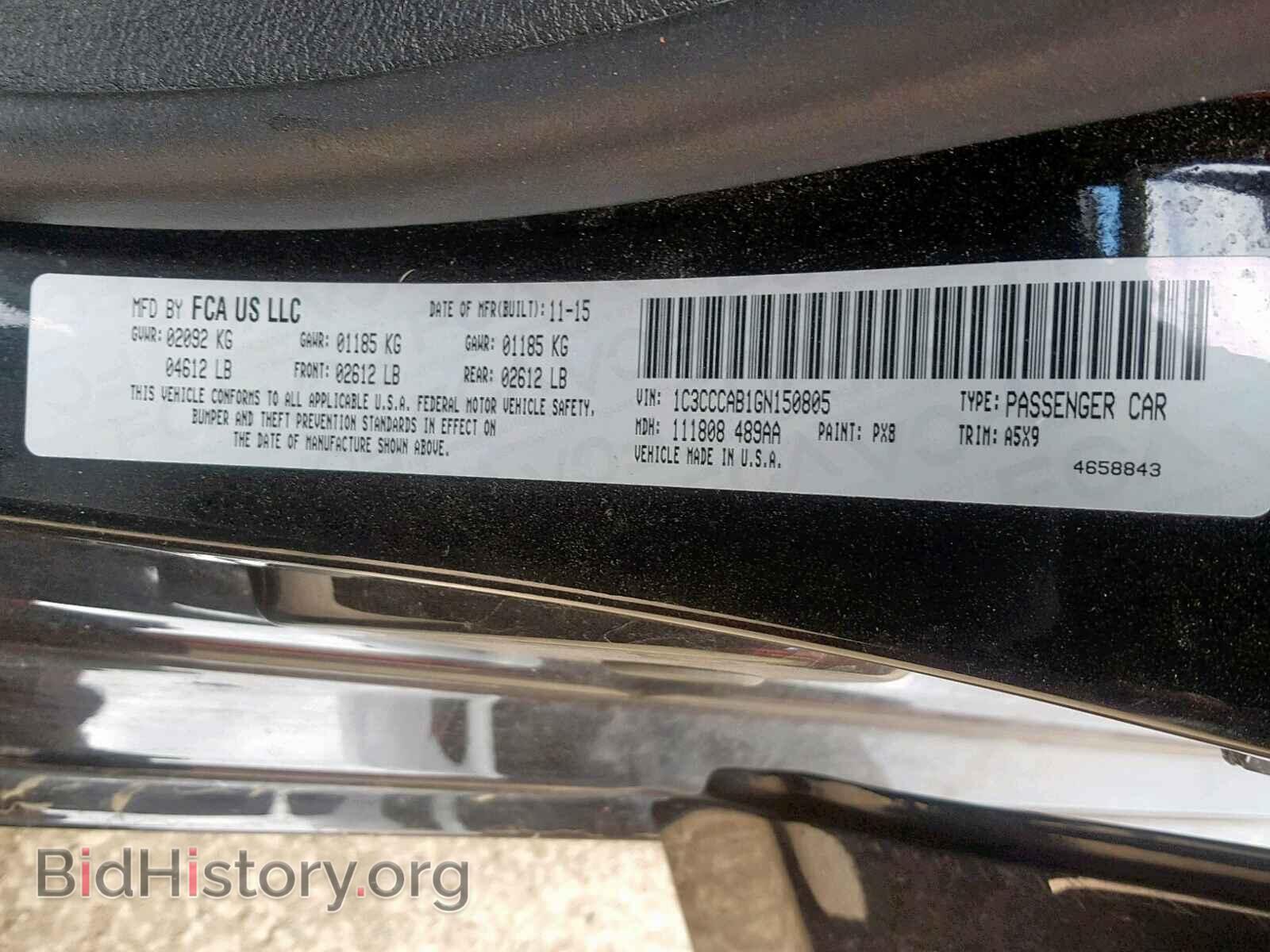 2016 CHRYSLER 200 - VIN: 1C3CCCAB1GN150805 - Photo 10