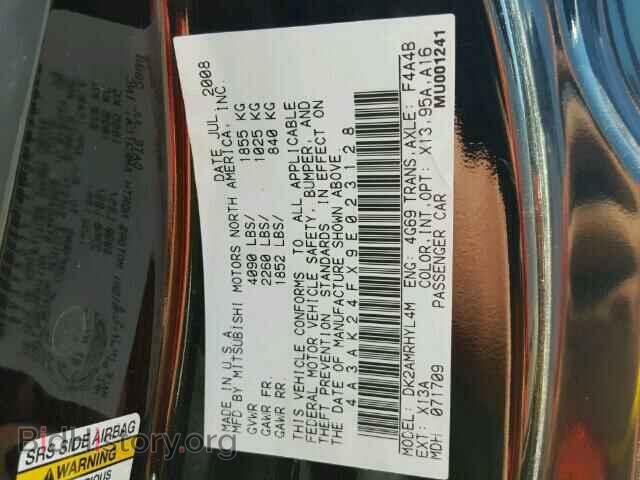 2009 MITSUBISHI ECLIPSE - VIN: 4A3AK24FX9E023128 - Фото 10