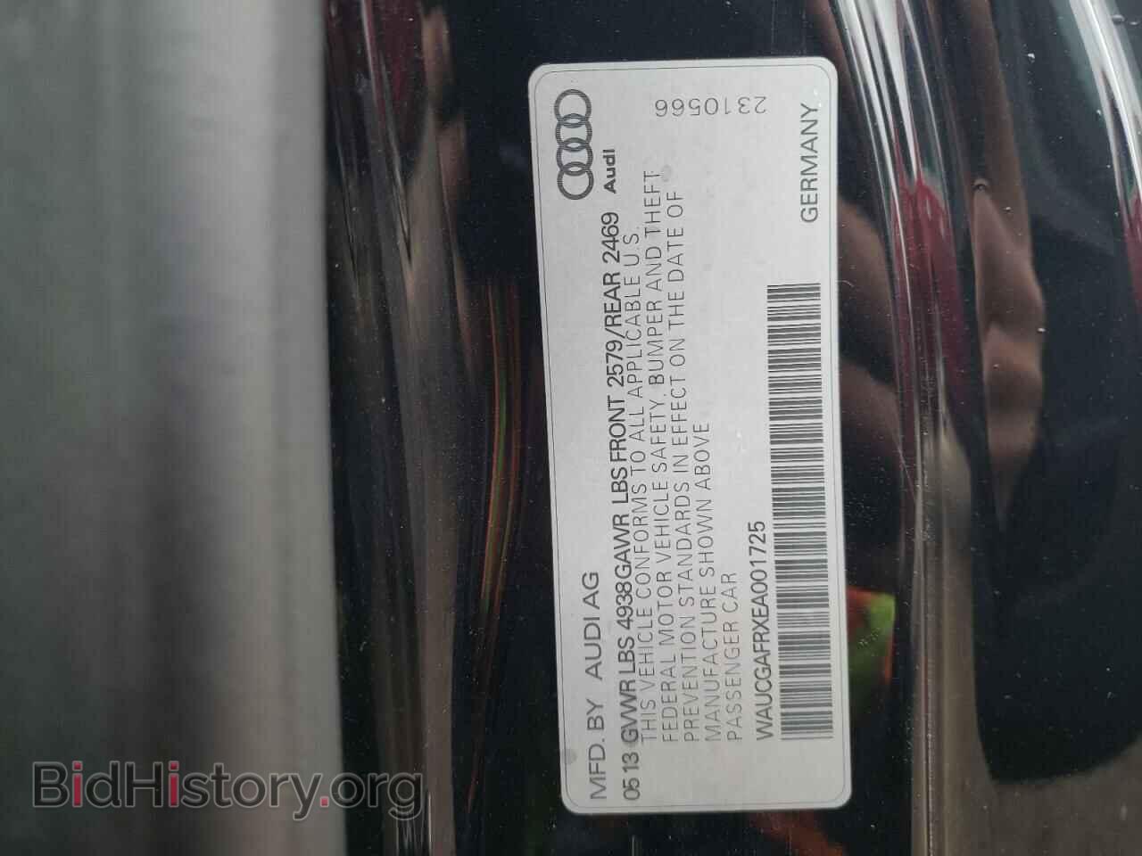 2014 AUDI S5/RS5 - VIN: WAUCGAFRXEA001725 - Фото 10