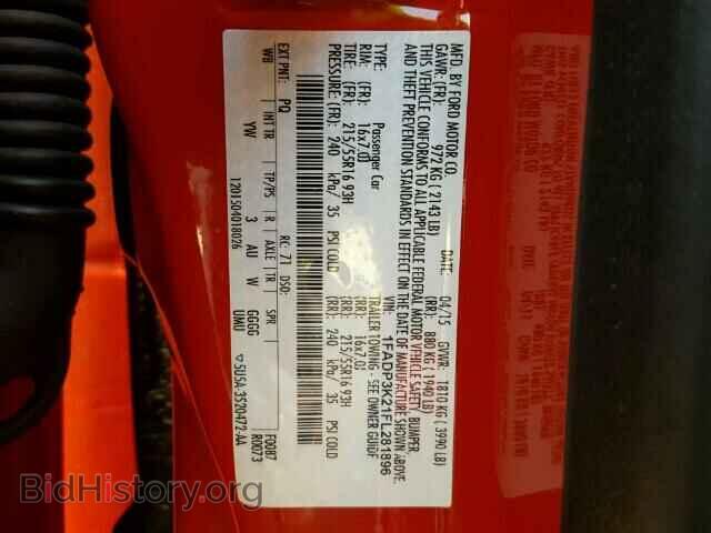 2015 FORD FOCUS - VIN: 1FADP3K21FL281896 - Фото 10