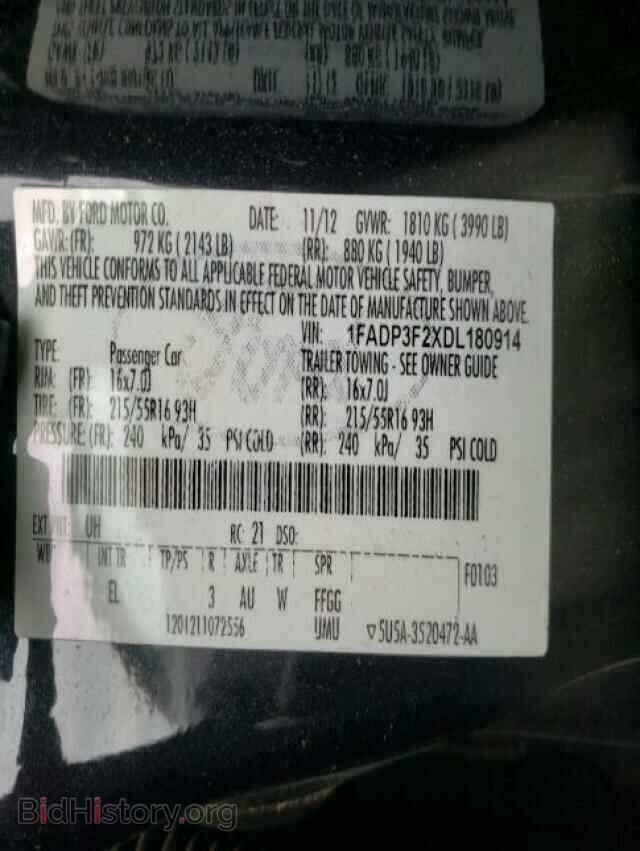 2013 FORD FOCUS - VIN: 1FADP3F2XDL180914 - Photo 10