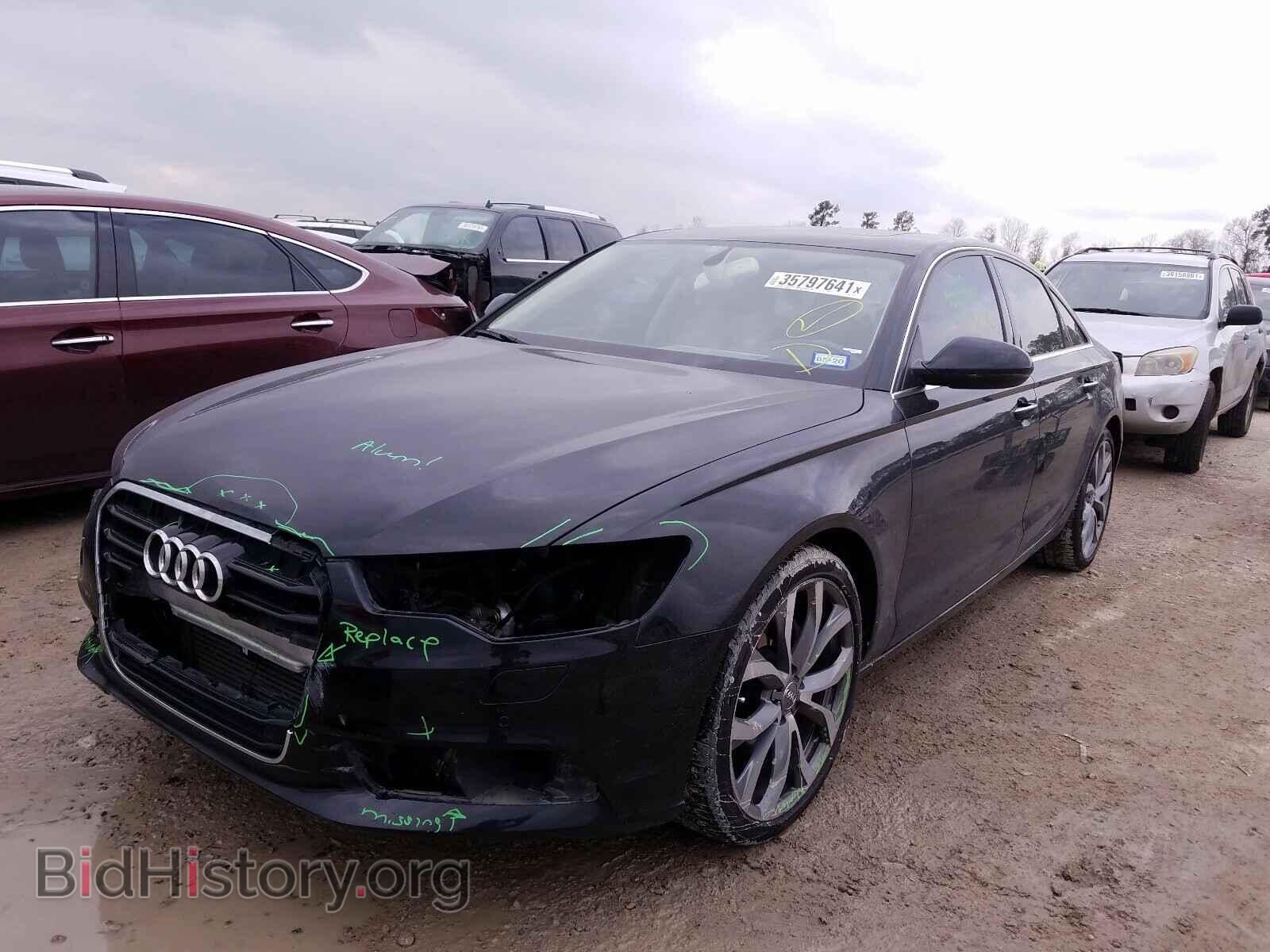 2013 AUDI A6 - VIN: WAUDFAFC2DN091706 - Фото 2