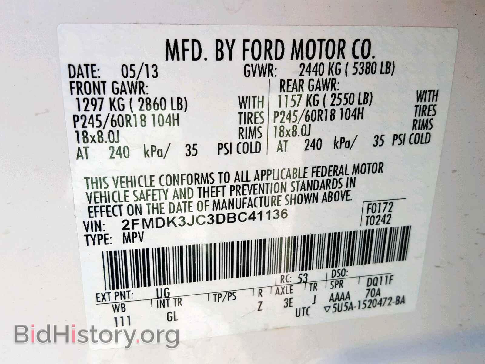 2013 FORD EDGE SEL - VIN: 2FMDK3JC3DBC41136 - Photo 10