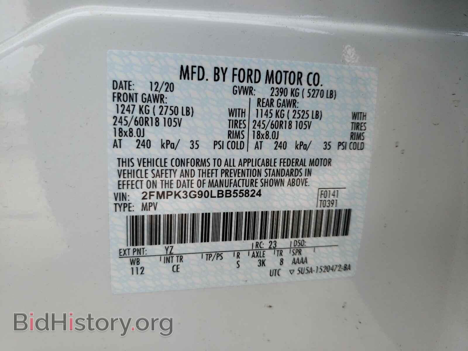 2020 FORD EDGE - VIN: 2FMPK3G90LBB55824 - Фото 10