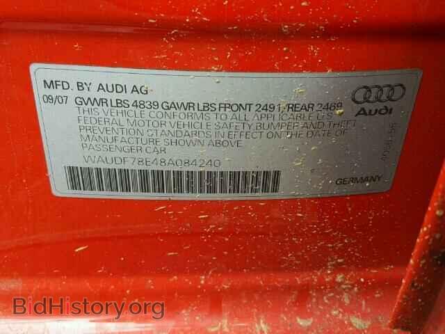 2008 AUDI A4 - VIN: WAUDF78E48A084240 - Фото 10