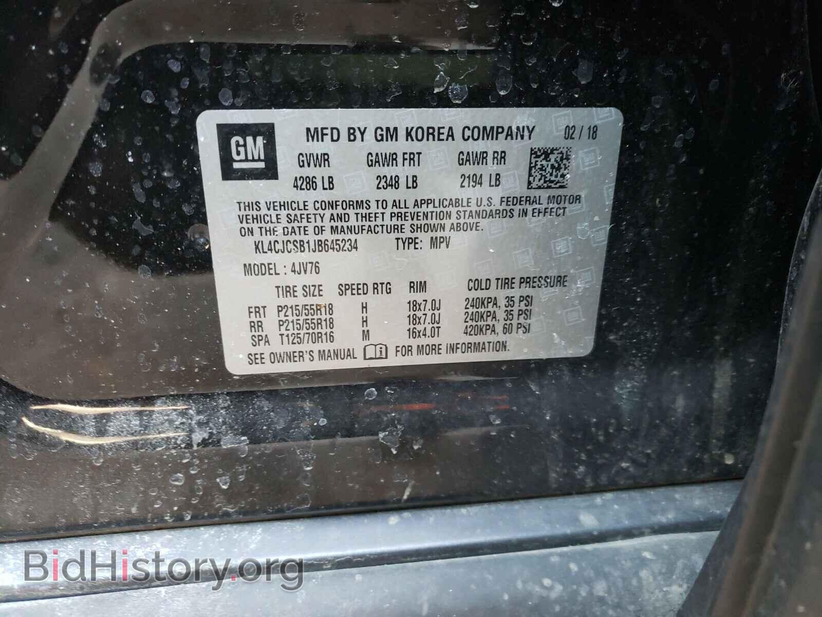 2018 BUICK ENCORE - VIN: KL4CJCSB1JB645234 - Photo 10