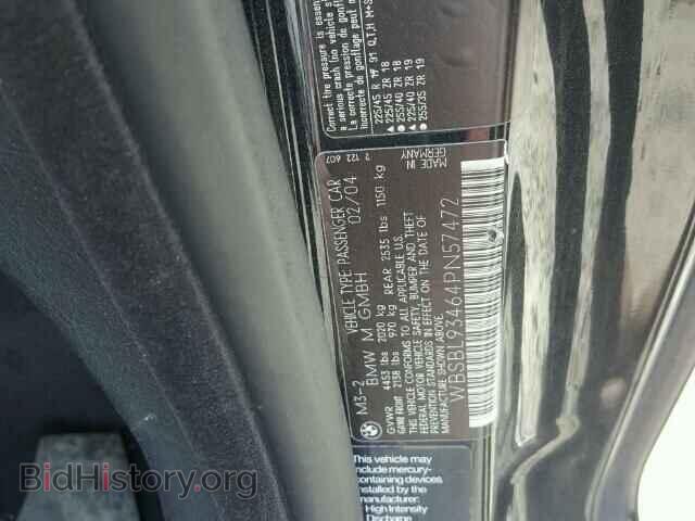 2004 BMW M3 - VIN: WBSBL93464PN57472 - Фото 10