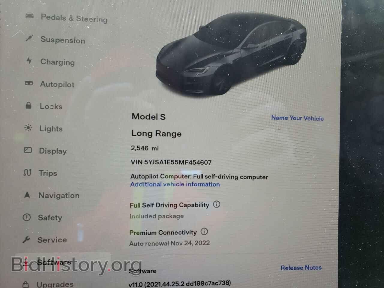 2021 TESLA MODEL S - VIN: 5YJSA1E55MF454607 - Фото 8