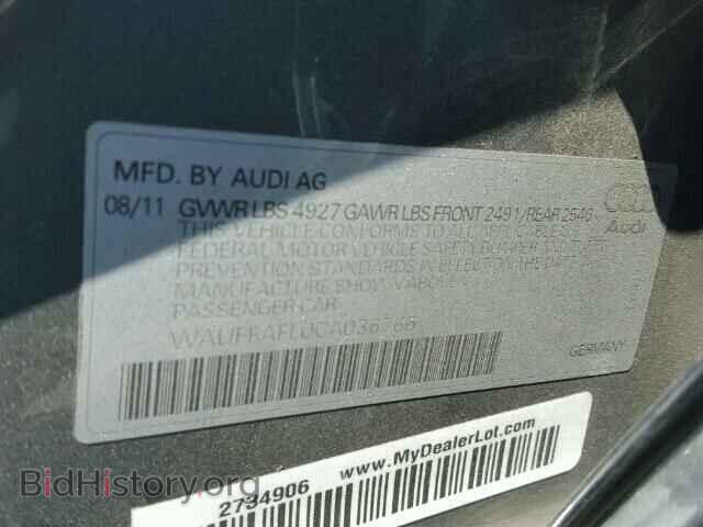 2012 AUDI A4 - VIN: WAUFFAFL0CA036766 - Фото 10