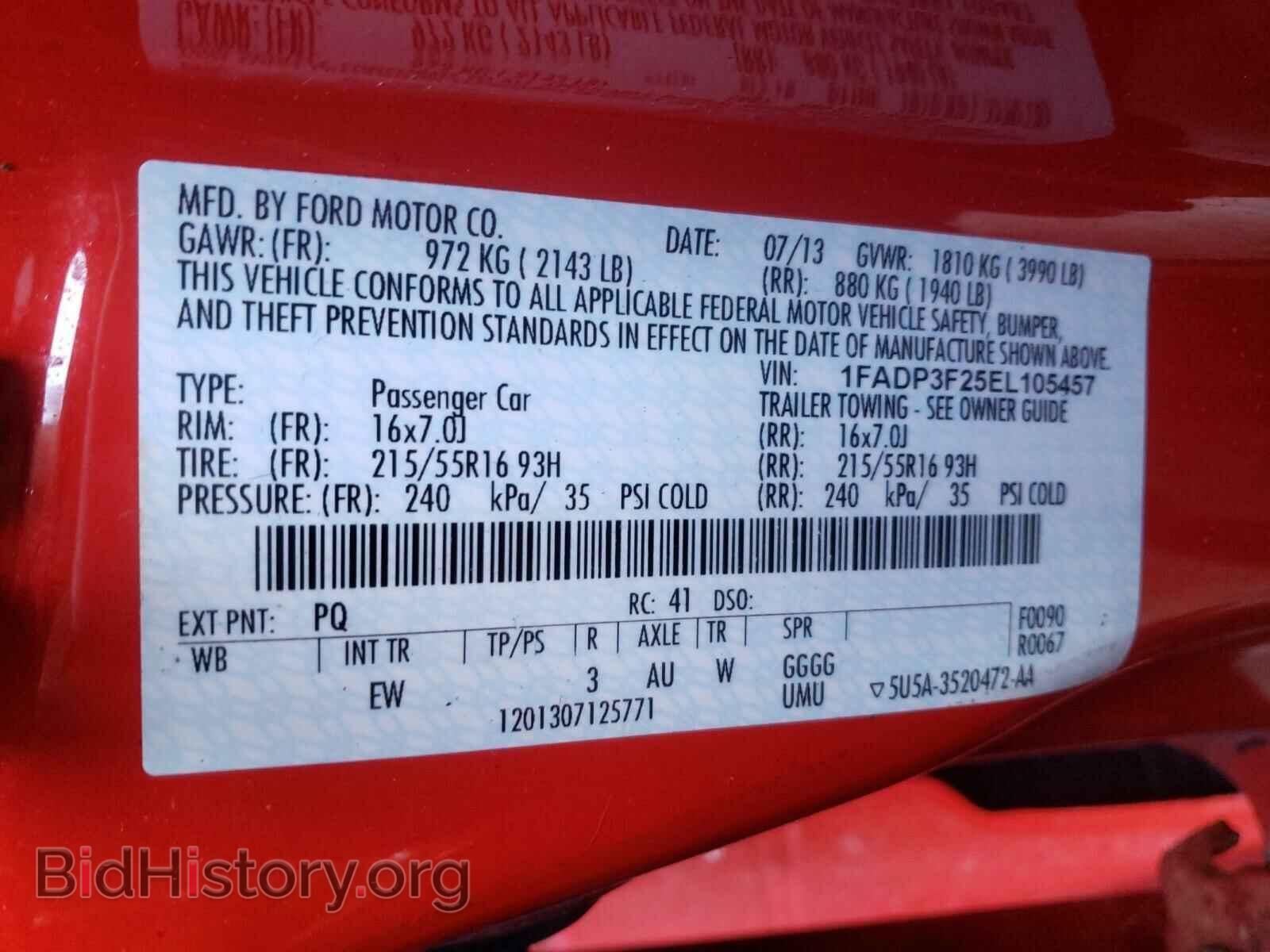 2014 FORD FOCUS - VIN: 1FADP3F25EL105457 - Photo 10