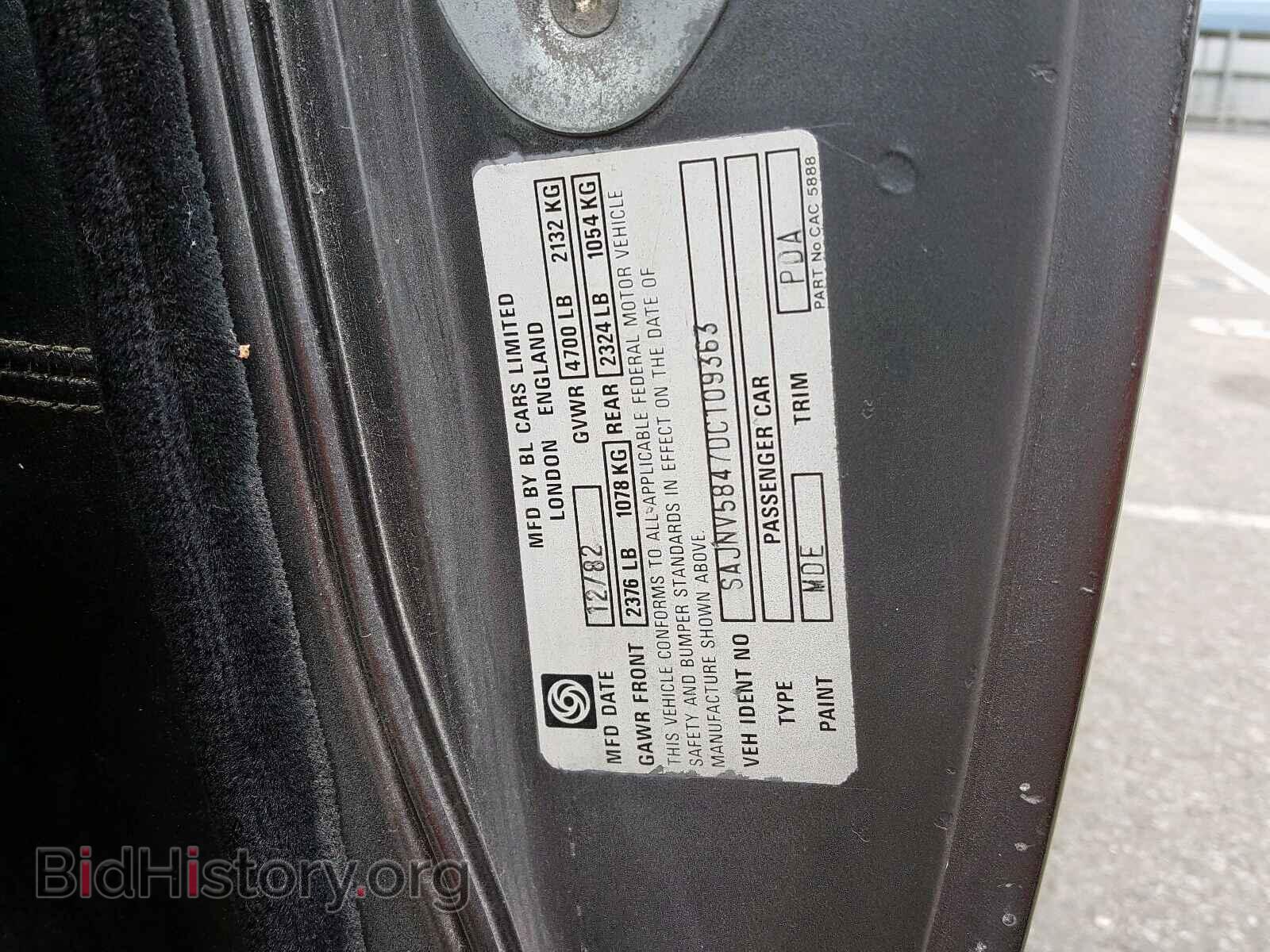 1983 JAGUAR XJS - VIN: SAJNV5847DC109363 - Фото 10