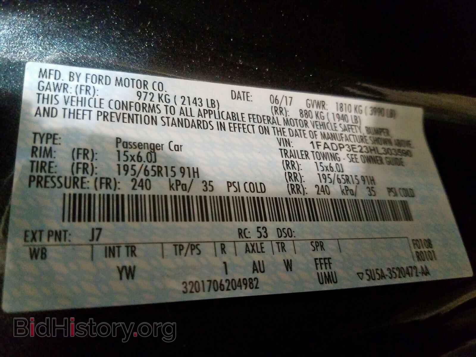 2017 FORD FOCUS - VIN: 1FADP3E23HL303590 - Фото 10