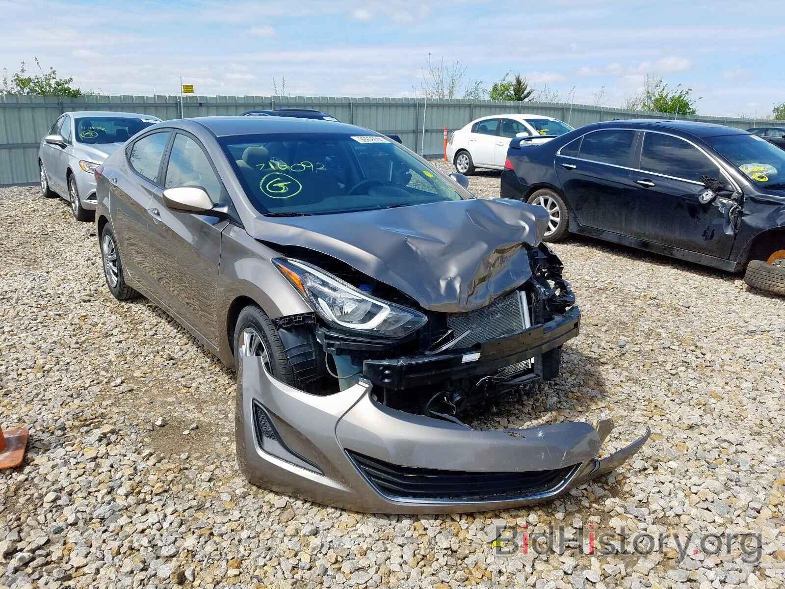 Photo 5NPDH4AE3GH716092 - HYUNDAI ELANTRA 2016