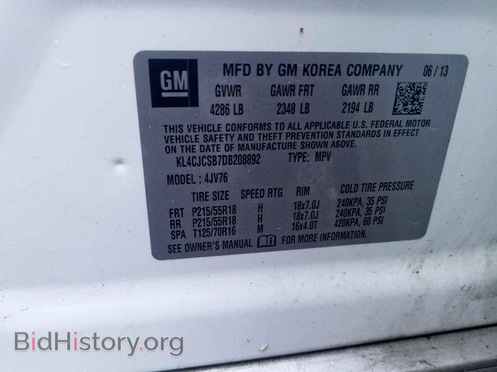 2013 BUICK ENCORE - VIN: KL4CJCSB7DB208892 - Photo 10