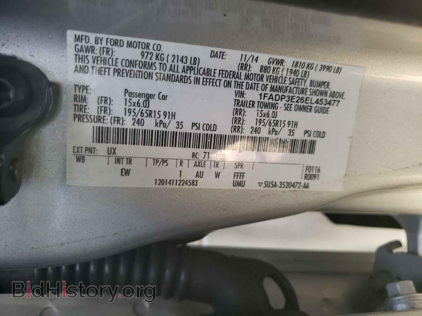 2014 FORD FOCUS - VIN: 1FADP3E26EL453477 - Фото 10