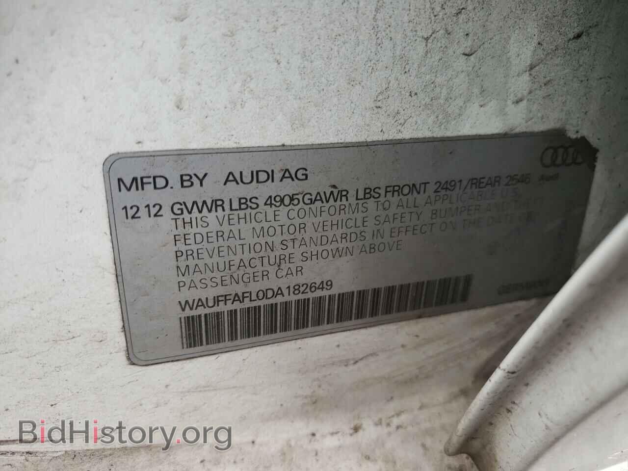 2013 AUDI A4 - VIN: WAUFFAFL0DA182649 - Фото 10