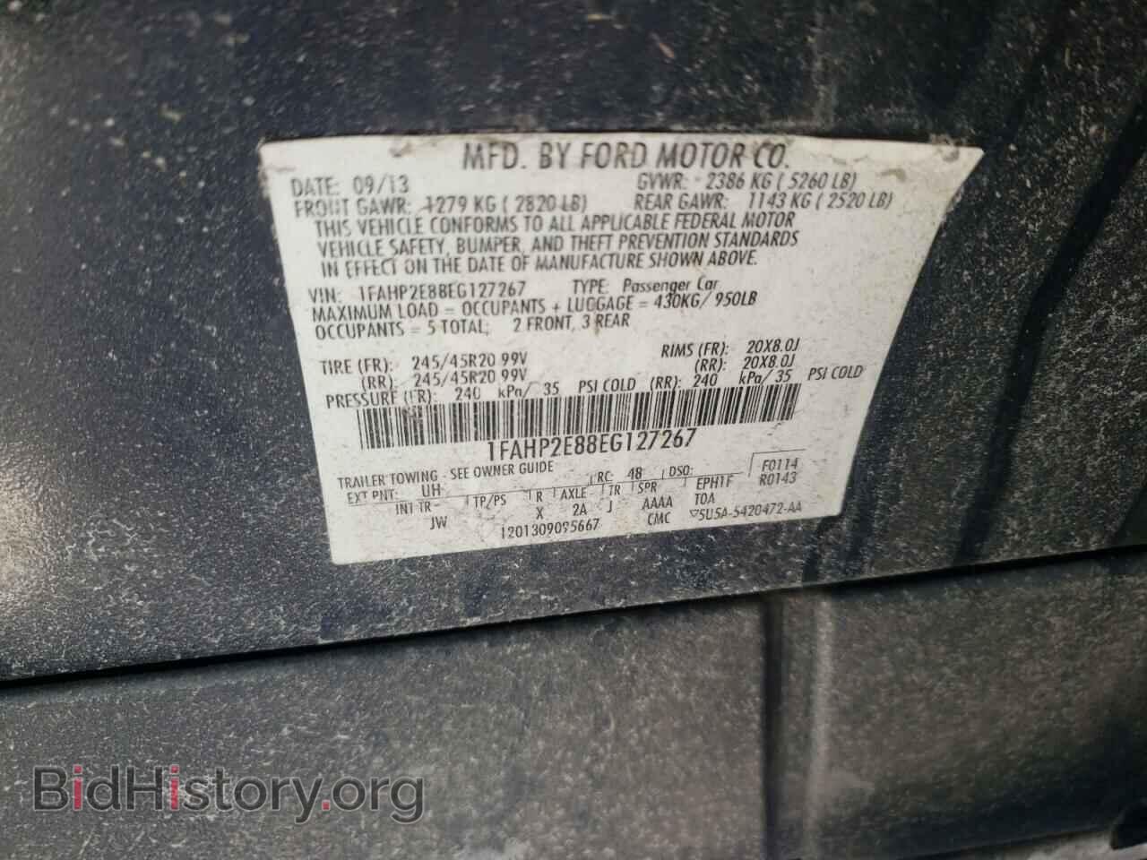 2014 FORD TAURUS - VIN: 1FAHP2E88EG127267 - Фото 10