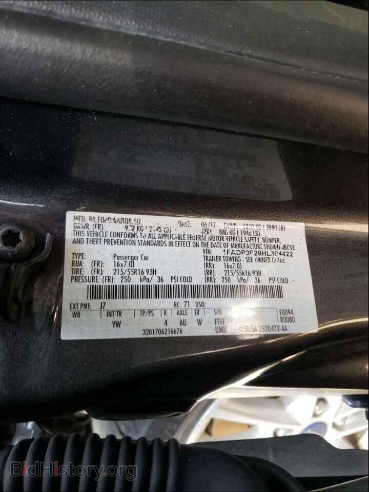2017 FORD FOCUS - VIN: 1FADP3F20HL304422 - Фото 10