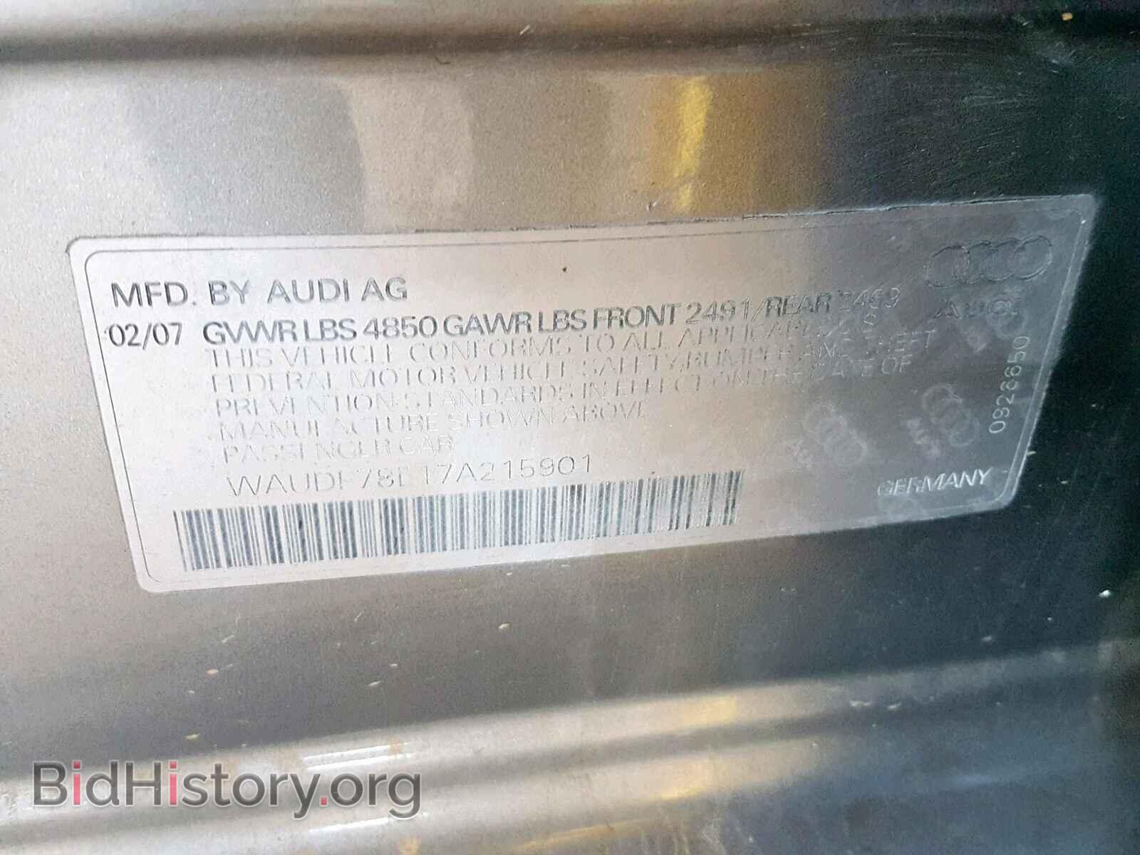 2007 AUDI A4 - VIN: WAUDF78E17A215901 - Photo 10