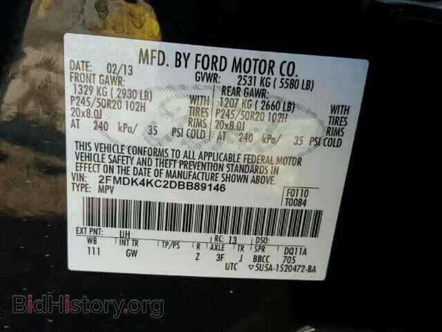 2013 FORD EDGE - VIN: 2FMDK4KC2DBB89146 - Photo 10