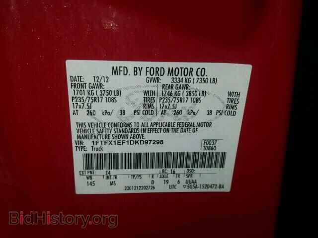 2013 FORD F150 - VIN: 1FTFX1EF1DKD97298 - Фото 10
