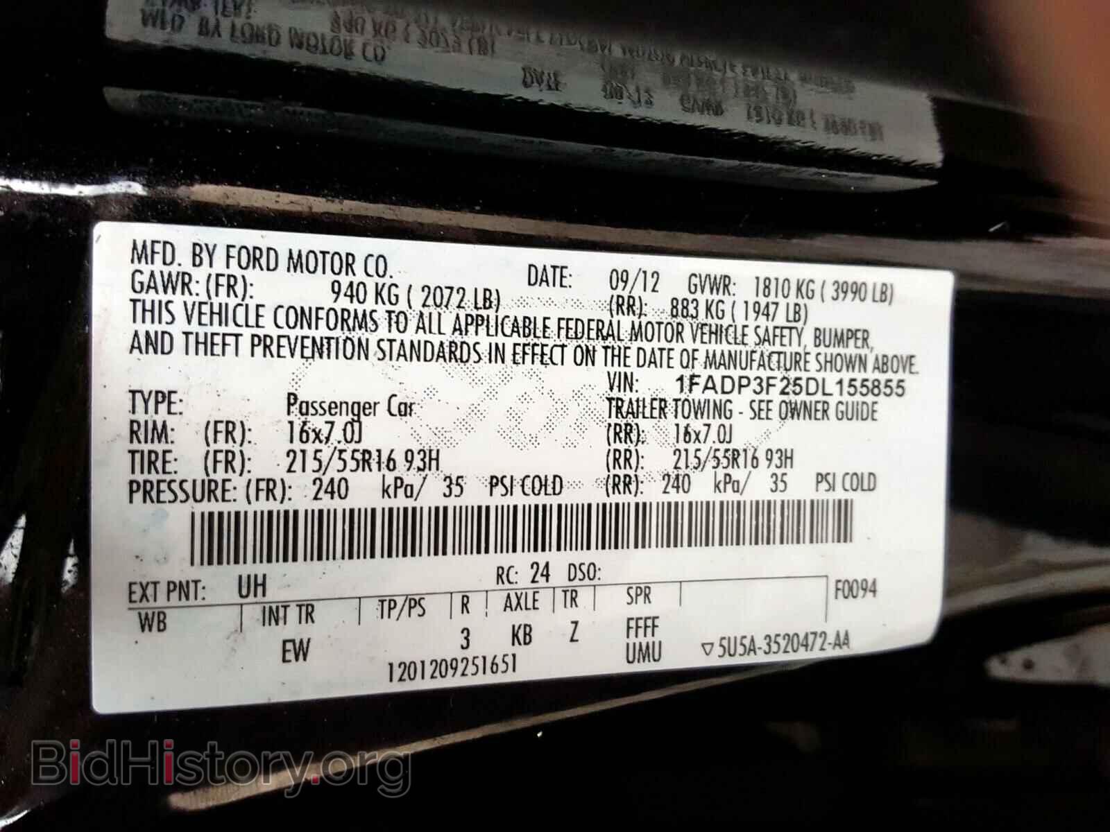 2013 FORD FOCUS - VIN: 1FADP3F25DL155855 - Photo 10