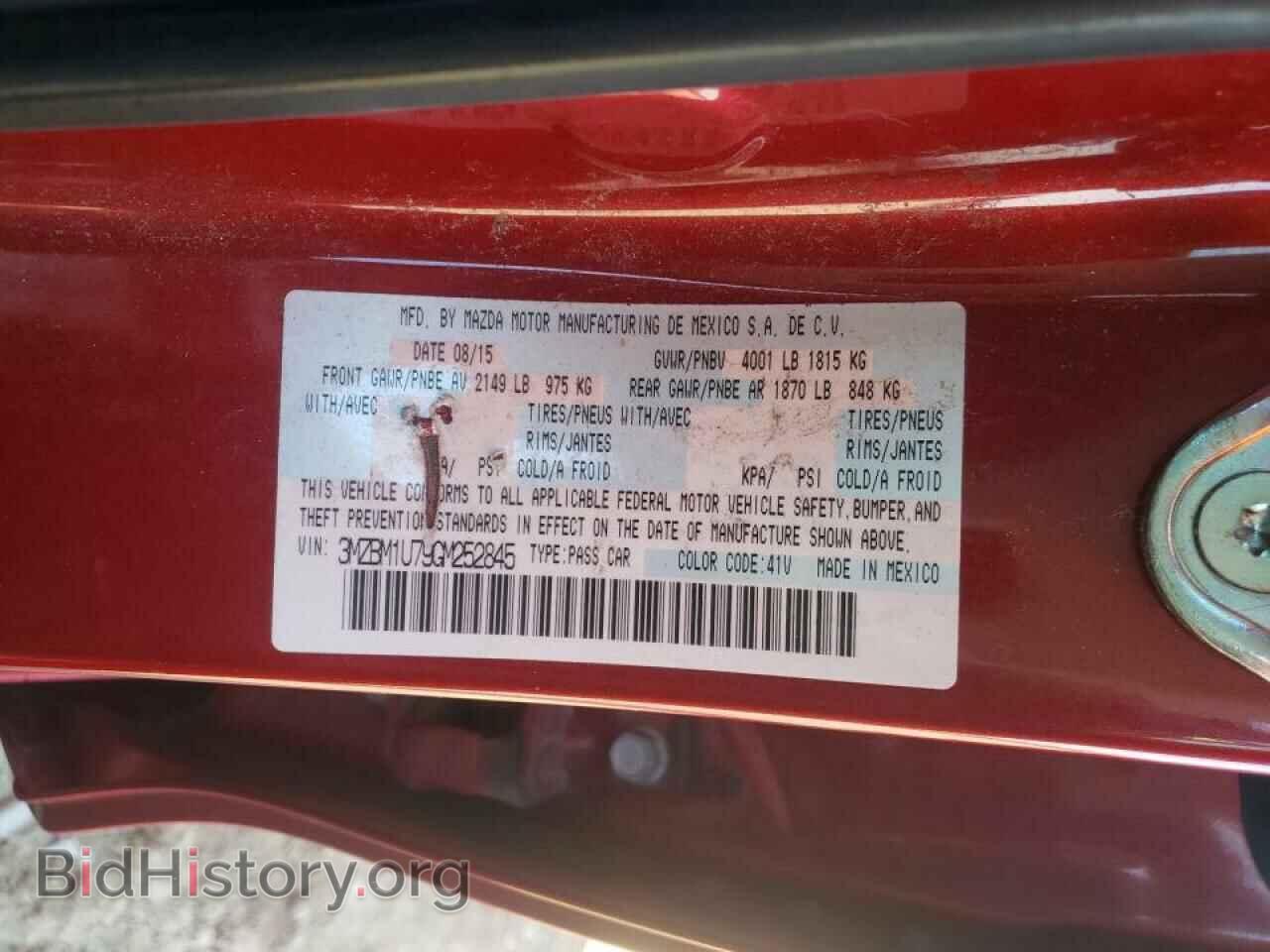 2016 MAZDA 3 - VIN: 3MZBM1U79GM252845 - Фото 10