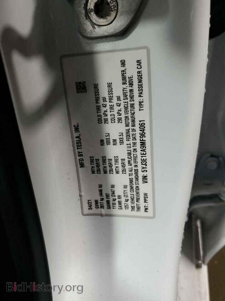 2021 TESLA MODEL 3 - VIN: 5YJ3E1EA9MF964061 - Photo 12