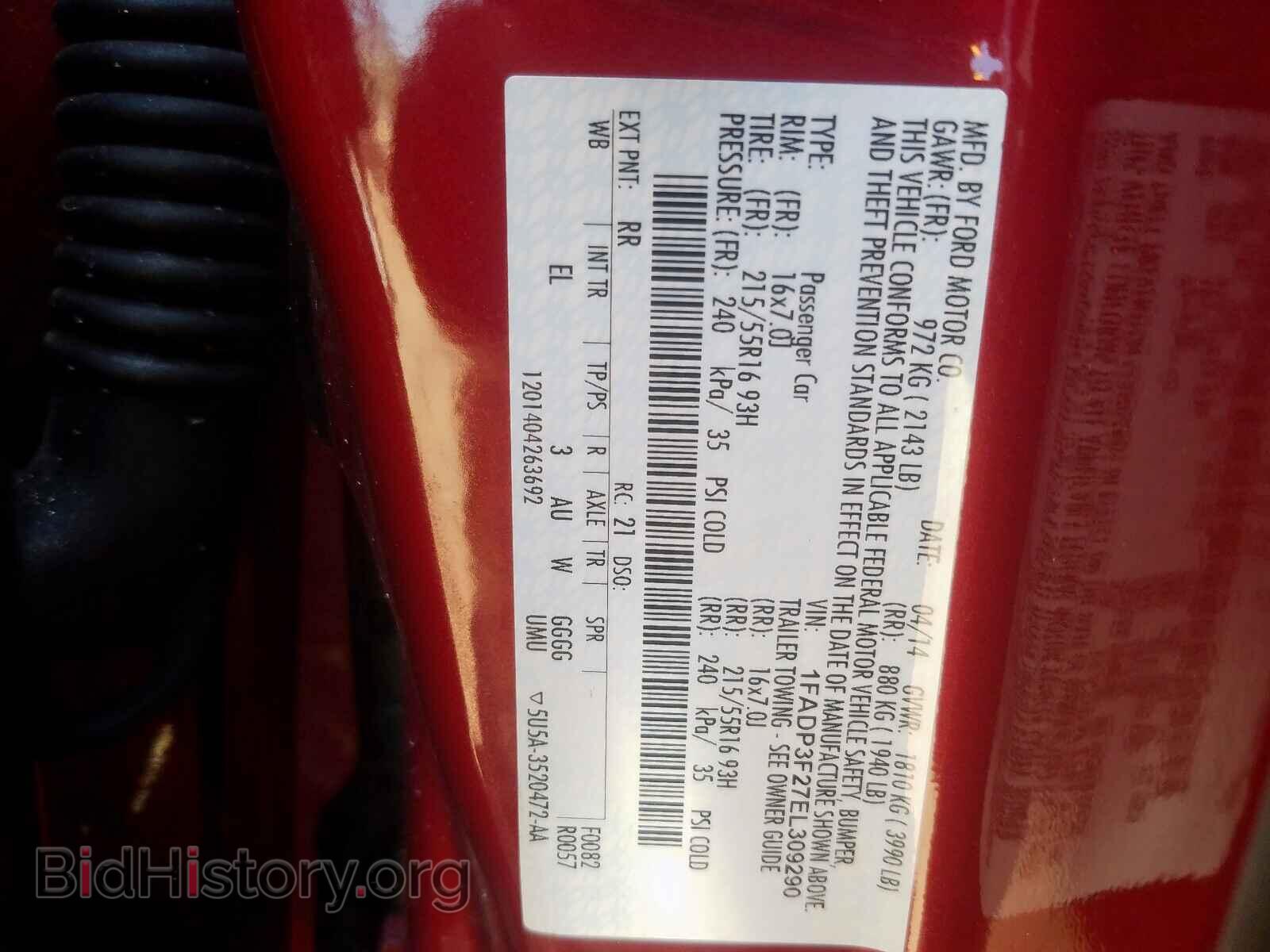 2014 FORD FOCUS - VIN: 1FADP3F27EL309290 - Photo 10