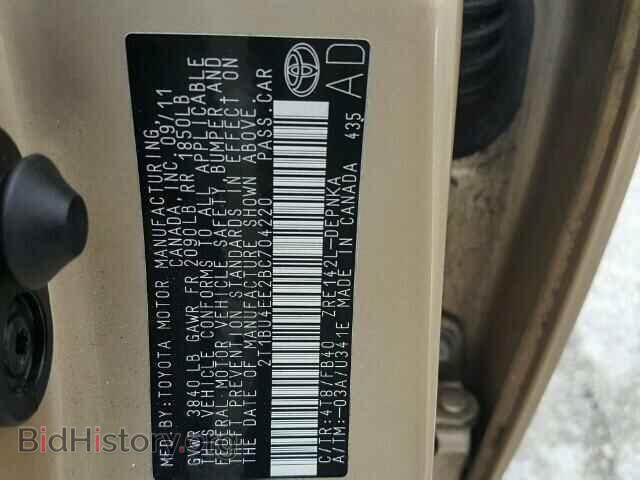 2011 TOYOTA COROLLA - VIN: 2T1BU4EE2BC704220 - Фото 10