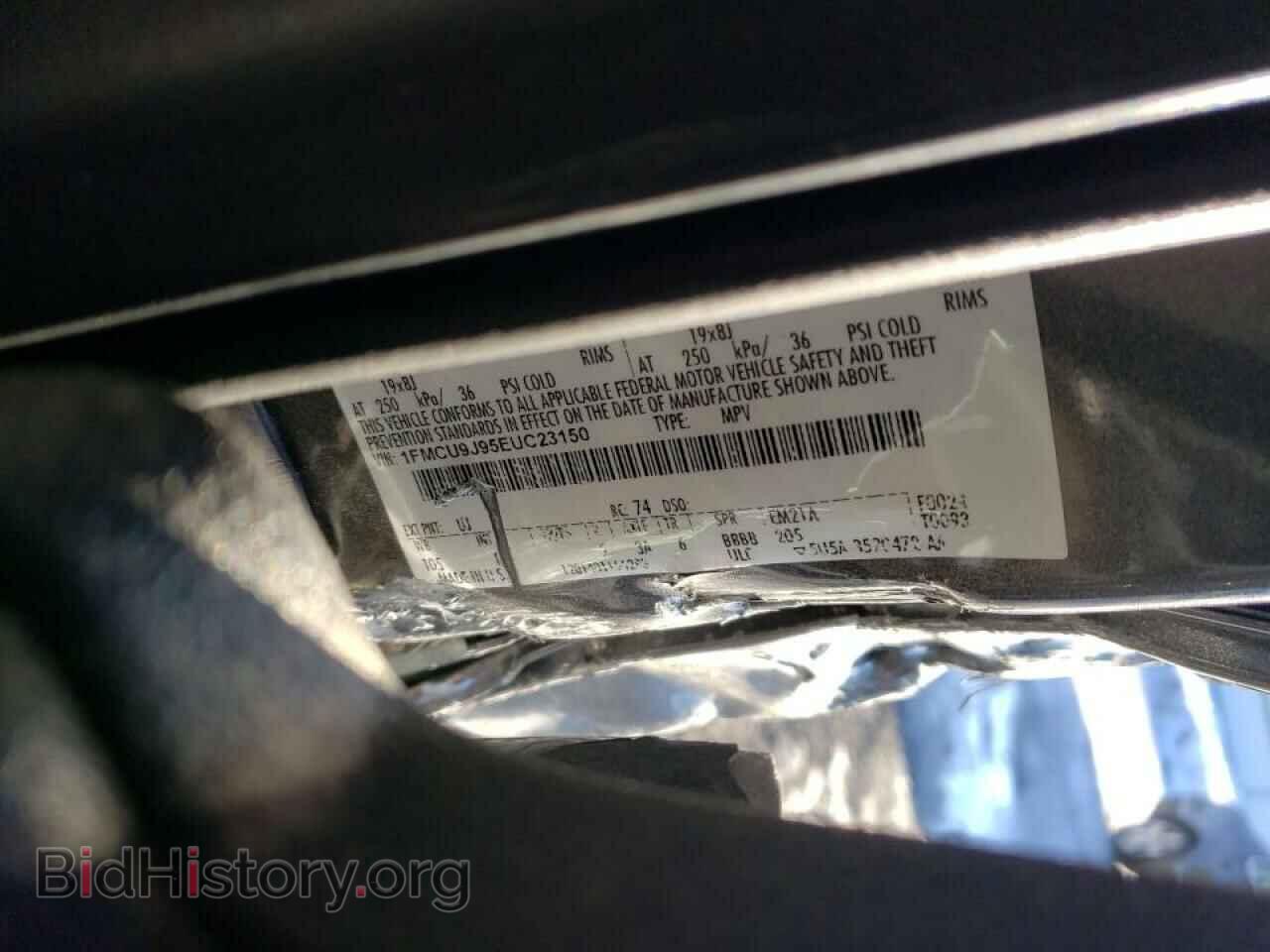 2014 FORD ESCAPE - VIN: 1FMCU9J95EUC23150 - Фото 13
