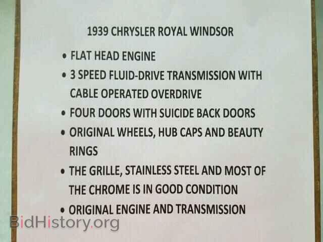 1939 CHRYSLER ALL OTHER - VIN: 6953520 - Фото 9