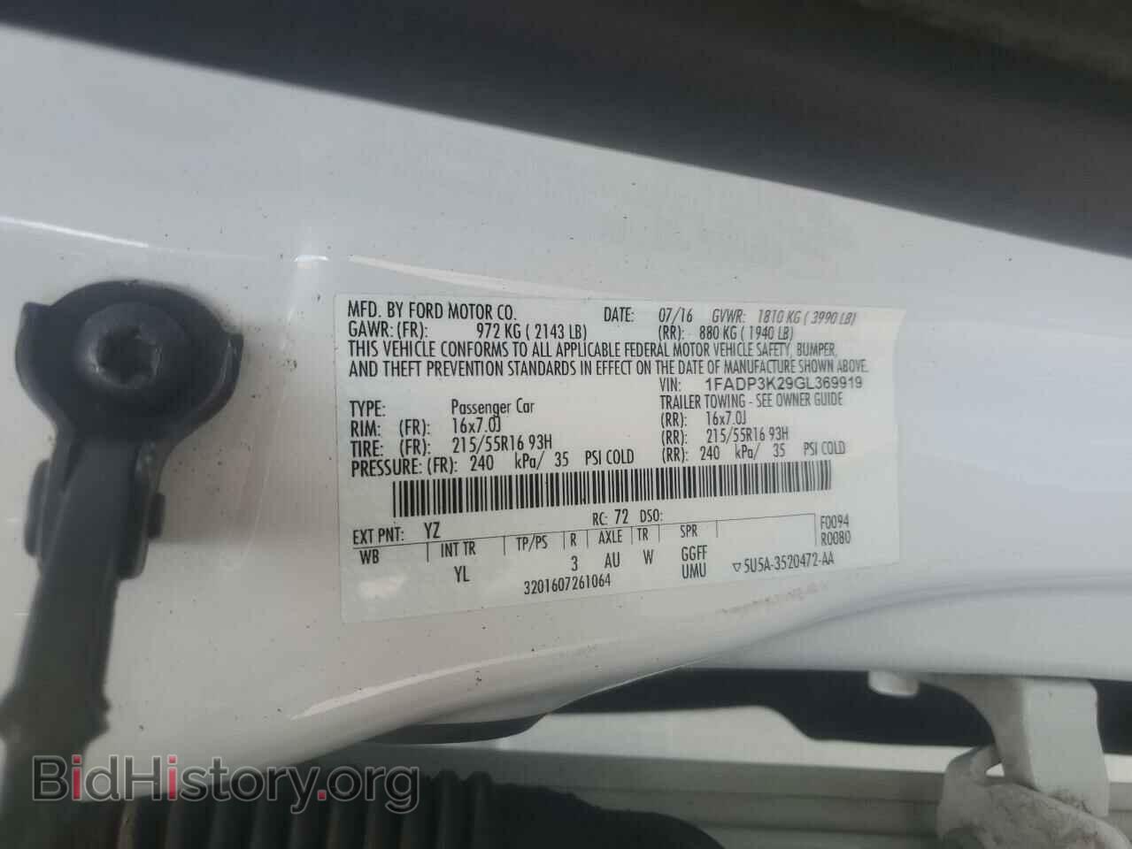 2016 FORD FOCUS - VIN: 1FADP3K29GL369919 - Photo 12